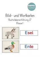 Vorschau - Bildkarten - Bild- und Wortkarten Buchstabeneinführung "E" - Deckblatt