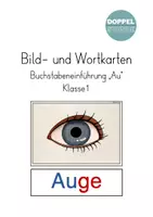 Vorschau - Bildkarten - Bild- und Wortkarten Buchstabeneinführung "Au" - Deckblatt