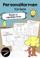 Vorschau - Arbeitsblätter - Regelmäßige Verben konjugieren | Übungsheft ab Klasse 2,3 - Deckblatt