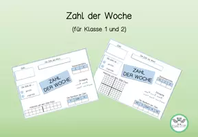 Vorschau - Arbeitsblätter - Zahl der Woche Jahrgang 1 und 2 - Deckblatt