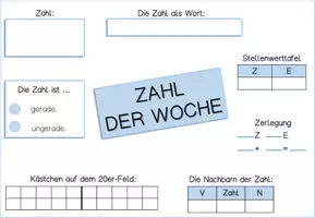 Vorschau - Arbeitsblätter - Zahl der Woche Jahrgang 1 und 2 - Seite 2