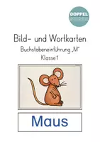 Vorschau - Bildkarten - Bild- und Wortkarten Buchstabeneinführung "M" - Deckblatt