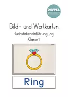 Vorschau - Bildkarten - Bild- und Wortkarten Buchstabeneinführung "ng" - Deckblatt