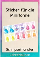 Vorschau - Anderer Materialtyp - Schnipselmonster - Sticker für Minimülltonnen - Deckblatt