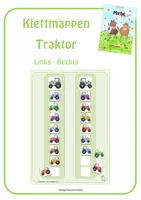Vorschau - Stationenlernen - Klettmappen "Traktor" Links - Rechts - Deckblatt