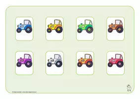 Vorschau - Stationenlernen - Klettmappe "Traktor" - Farbzuordnung - Seite 2