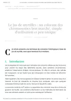 Aperçu - Texte - Le jus de myrtilles, colorant des chromosomes bon marché, simple d'utilisation et peu toxique - Planet Vie - Page de couverture