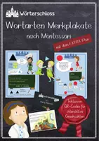 Vorschau - Poster - Wortarten Merkplakate nach Montessori - inklusive E-Books - Deckblatt