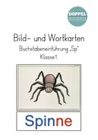 Vorschau - Bildkarten - Bild- und Wortkarten Buchstabeneinführung "Sp" - Deckblatt
