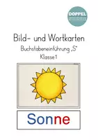 Vorschau - Bildkarten - Bild- und Wortkarten Buchstabeneinführung "S" - Deckblatt
