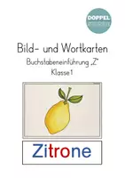 Vorschau - Bildkarten - Bild- und Wortkarten Buchstabeneinführung "Z" - Deckblatt