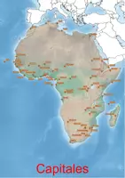 Aperçu - Fiches - Carte de l'Afrique. Carte des Capitales en Afrique - Page de couverture