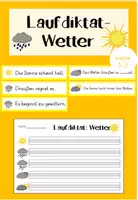 Vorschau - Arbeitsblätter - Laufdiktat Wetter - Deckblatt