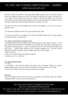 Vorschau - Arbeitsblätter - SUMMER - PICTURE AND READING COMPREHENSION - Seite 2