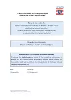 Vorschau - Stundenentwürfe - Entwurf Examenslehrprobe Geschichte - Deckblatt