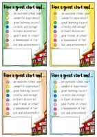 Vorschau - Mal- und Bastelvorlagen - School start! - Geschenk mit Schokolinsen / Englischunterricht - Seite 1