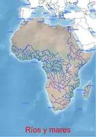 Vista previa - Decoración del aula - Ríos y mares en África, Mapa de África - Portada