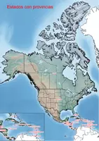 Vista previa - Decoración del aula - Estados con provincias en América del Norte y Central - Portada