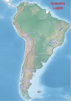 Vista previa - Decoración del aula - Grandes Lagos en Sudamérica mapa de américa del sur - Portada