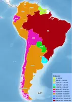 Vista previa - Decoración del aula - Población en Sudamérica mapa de américa del sur - Portada