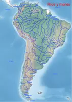 Vista previa - Decoración del aula - Ríos y mares en Sudamérica mapa de américa del sur - Portada
