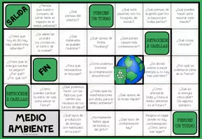Vista previa - Juegos / Gamificación - MEDIO AMBIENTE - Juego de mesa de conversación - página 1