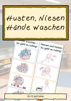 Vorschau - Bildkarten - Husten Niesen Hände - Deckblatt