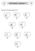 Vorschau - Arbeitsblätter - Verliebte Zahlen 4 ABs - Seite 1