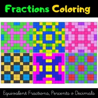 Vista previa - Manualidades / Dibujos para colorear - Fracciones y porcentajes - Mosaico Colorido - Portada