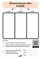 Vorschau - Arbeitsblätter - Dimensionen der Politik - Polity, Politics, Policy #demokratiestärken - Seite 1