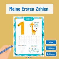 Vorschau - Mal- und Bastelvorlagen - Meine Ersten Zahlen Buch für Kinder ab 4 Jahren - Deckblatt