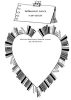 Vorschau - Arbeitsblätter - Willkommen zurück, Herzlich willkommen zurück in der Schule. Malvorlage Schreibvorlage - Deckblatt