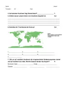 Vorschau - Arbeitsblätter - Klassenarbeit "Orientierung auf der Erde" - Seite 1