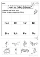 Vorschau - Arbeitsblätter - Lesen und Kleben Halloween - Seite 2