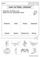 Vorschau - Arbeitsblätter - Lesen und Kleben Halloween - Seite 3