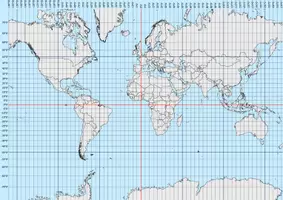 Vorschau - Poster - Weltkarte Geografische Koordinaten WGS 84 - Deckblatt