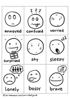 Vorschau - Bildkarten - Karten mit 18 Emotionen - Englisch - Seite 1
