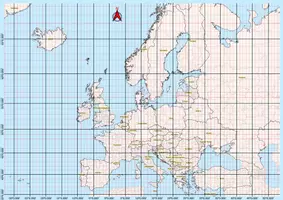 Vorschau - Arbeitsblätter - Geografische Koordinaten Europa Karte mit Arbeitsblatt - Deckblatt