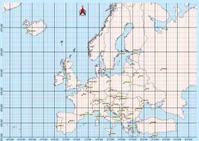 Vorschau - Arbeitsblätter - Geografische Koordinaten Europa Karte mit Arbeitsblatt - Seite 1