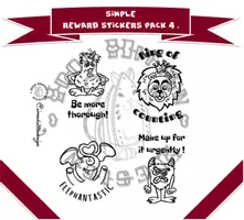 Vorschau - Mal- und Bastelvorlagen - Belohnungs Stempeln ENG 4./ Reward Stickers 4. - Deckblatt
