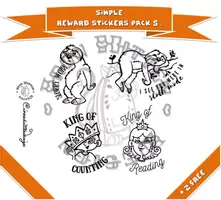 Vorschau - Mal- und Bastelvorlagen - Belohnungs Stempeln ENG 5./ Reward Stickers 5. - Deckblatt