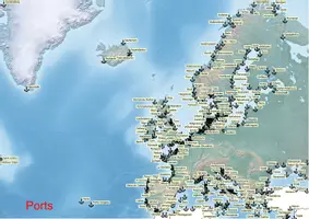 Aperçu - Fiches - Carte de l'Europe Carte des ports en Europe - Page de couverture