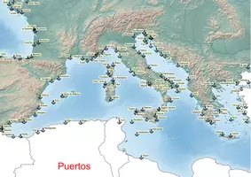 Vista previa - Decoración del aula - Mapa de Europa Mapa de puertos en Europa - página 2