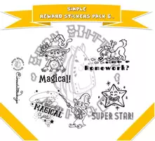 Vorschau - Mal- und Bastelvorlagen - Belohnungs Stempeln ENG 6./ Reward Stickers 6. - Deckblatt