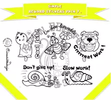 Vorschau - Mal- und Bastelvorlagen - All in one Reward Stickers ENG/Belohnungsstickers Paket - Seite 1