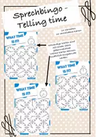Vorschau - Spiele - Bingo: Sprechbingo Uhrzeiten - Telling time - Deckblatt
