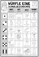 Vorschau - Arbeitsblätter - Schule –Würfelgeschichte Deutsch | Geschichten schreiben und kreatives Schreiben - Seite 2
