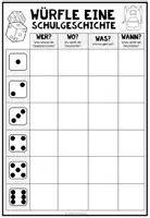 Vorschau - Arbeitsblätter - Schule –Würfelgeschichte Deutsch | Geschichten schreiben und kreatives Schreiben - Seite 3