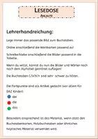 Vorschau - Arbeitsblätter - Lesedose Anlaute - Montessori - Seite 1