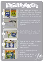 Vista previa - Hojas de trabajo - proyecto de arte monstruos plegables con plantillas - página 1